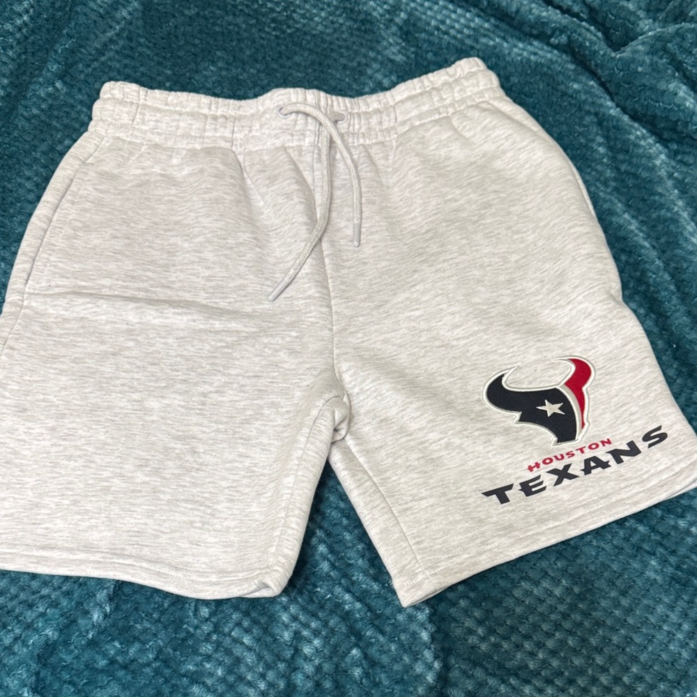 NFL Light Gray Houston Texans Athletic Shorts with Logo